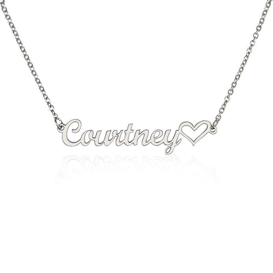 Personalized Name Necklace with Heart