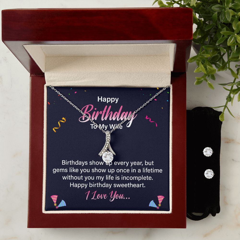 Happy Birthday Wife Alluring Beauty Necklace