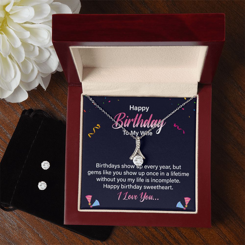 Happy Birthday Wife Alluring Beauty Necklace